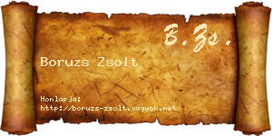 Boruzs Zsolt névjegykártya